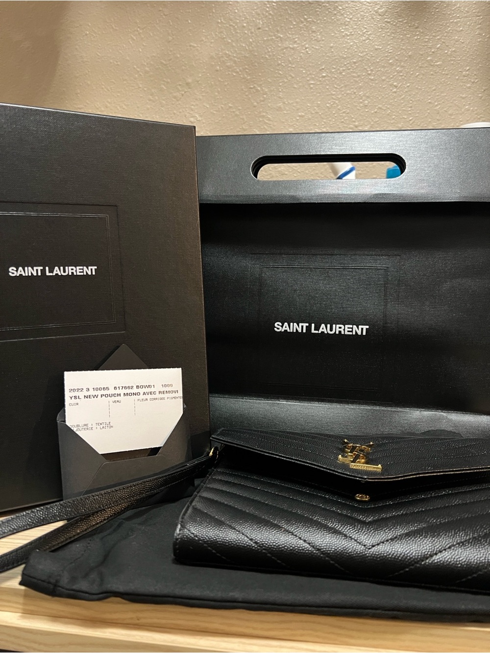 Saint Laurent Monogram Pouch With Removable Strap - Picture 9 of 10